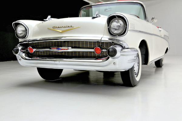 For Sale Used 1957 Chevrolet Belair Pearl white V8 Auto | American Dream Machines Des Moines IA 50309