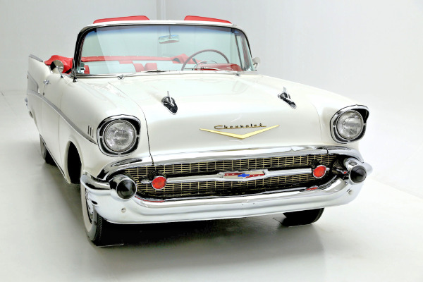 For Sale Used 1957 Chevrolet Belair Pearl white V8 Auto | American Dream Machines Des Moines IA 50309