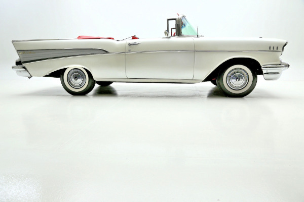 For Sale Used 1957 Chevrolet Belair Pearl white V8 Auto | American Dream Machines Des Moines IA 50309