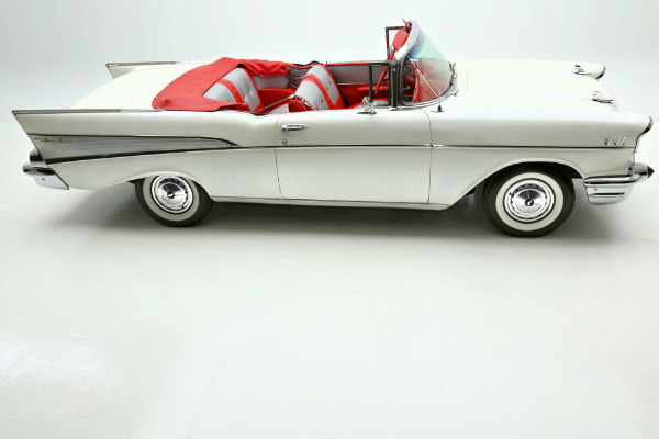 For Sale Used 1957 Chevrolet Belair Pearl white V8 Auto | American Dream Machines Des Moines IA 50309