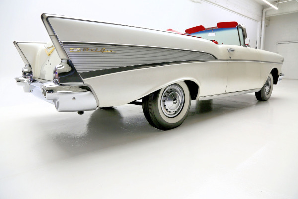 For Sale Used 1957 Chevrolet Belair Pearl white V8 Auto | American Dream Machines Des Moines IA 50309