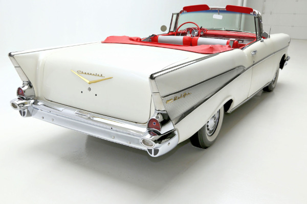 For Sale Used 1957 Chevrolet Belair Pearl white V8 Auto | American Dream Machines Des Moines IA 50309