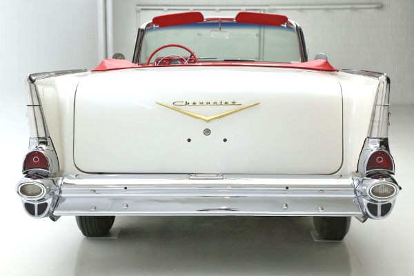 For Sale Used 1957 Chevrolet Belair Pearl white V8 Auto | American Dream Machines Des Moines IA 50309