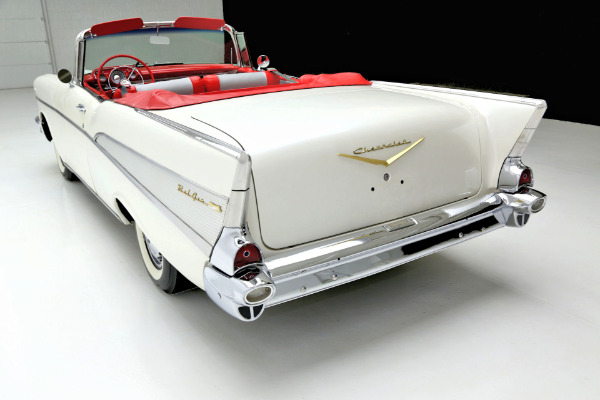 For Sale Used 1957 Chevrolet Belair Pearl white V8 Auto | American Dream Machines Des Moines IA 50309