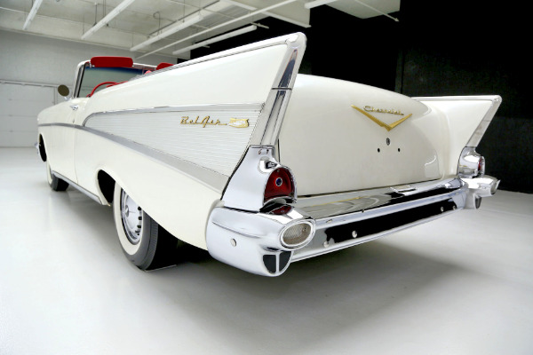 For Sale Used 1957 Chevrolet Belair Pearl white V8 Auto | American Dream Machines Des Moines IA 50309