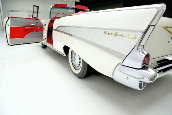 For Sale Used 1957 Chevrolet Belair Pearl white V8 Auto | American Dream Machines Des Moines IA 50309