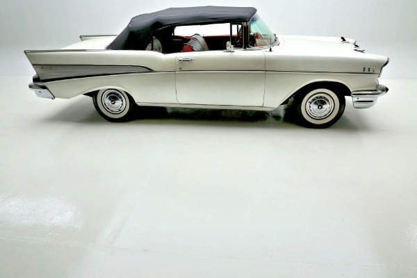 For Sale Used 1957 Chevrolet Belair Pearl white V8 Auto | American Dream Machines Des Moines IA 50309