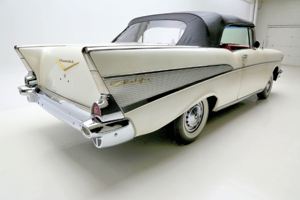 For Sale Used 1957 Chevrolet Belair Pearl white V8 Auto | American Dream Machines Des Moines IA 50309