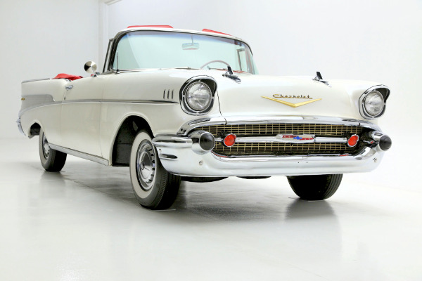 For Sale Used 1957 Chevrolet Belair Pearl white V8 Auto | American Dream Machines Des Moines IA 50309