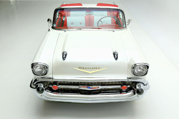 For Sale Used 1957 Chevrolet Belair Pearl white V8 Auto | American Dream Machines Des Moines IA 50309