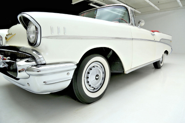 For Sale Used 1957 Chevrolet Belair Pearl white V8 Auto | American Dream Machines Des Moines IA 50309