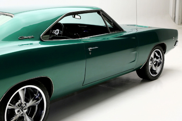 For Sale Used 1968 Dodge Charger 440 Automatic Dark Metallic Green | American Dream Machines Des Moines IA 50309