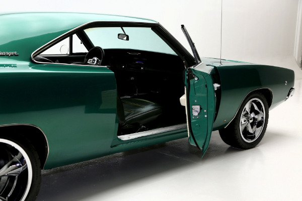 For Sale Used 1968 Dodge Charger 440 Automatic Dark Metallic Green | American Dream Machines Des Moines IA 50309