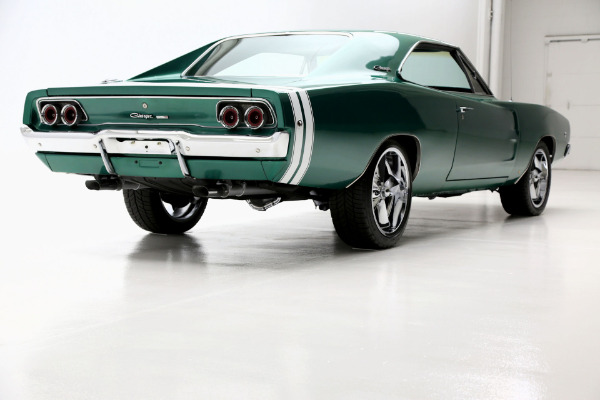 For Sale Used 1968 Dodge Charger 440 Automatic Dark Metallic Green | American Dream Machines Des Moines IA 50309