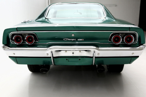 For Sale Used 1968 Dodge Charger 440 Automatic Dark Metallic Green | American Dream Machines Des Moines IA 50309