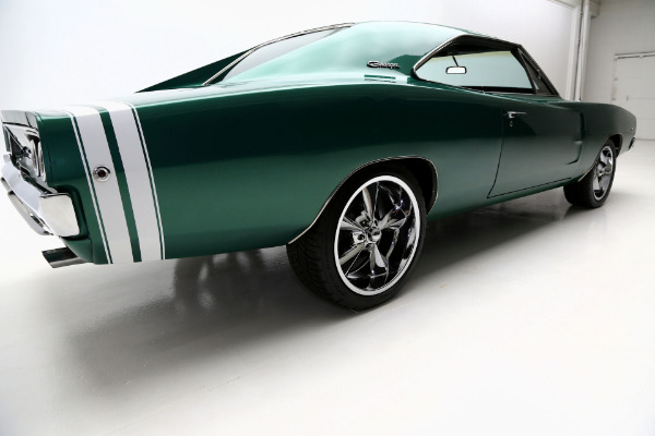 For Sale Used 1968 Dodge Charger 440 Automatic Dark Metallic Green | American Dream Machines Des Moines IA 50309