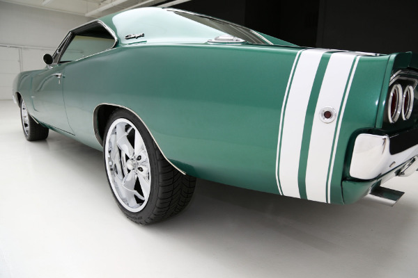 For Sale Used 1968 Dodge Charger 440 Automatic Dark Metallic Green | American Dream Machines Des Moines IA 50309