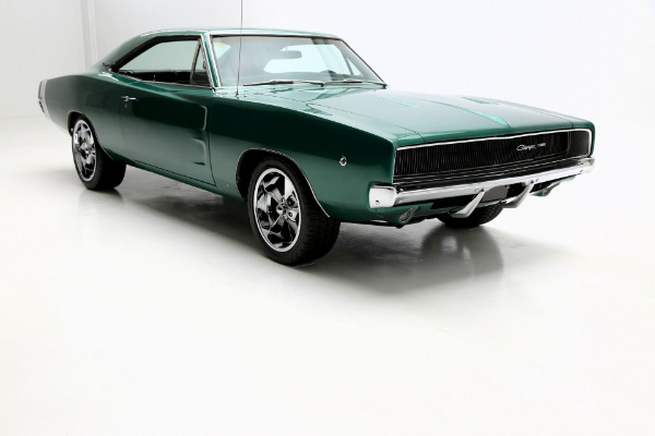 For Sale Used 1968 Dodge Charger 440 Automatic Dark Metallic Green | American Dream Machines Des Moines IA 50309