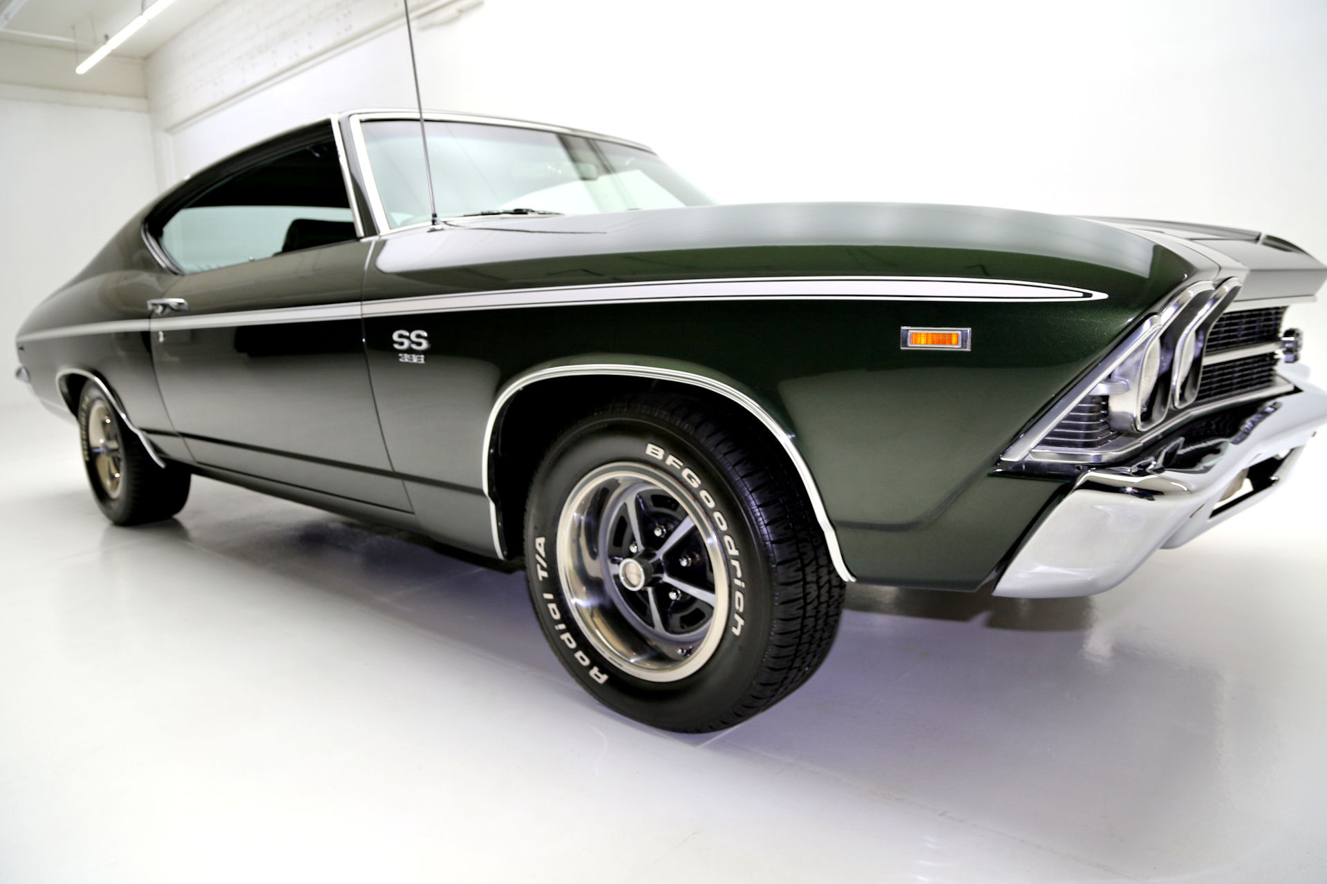 For Sale Used 1969 Chevrolet Chevelle Fathom Green 396 A/C | American Dream Machines Des Moines IA 50309