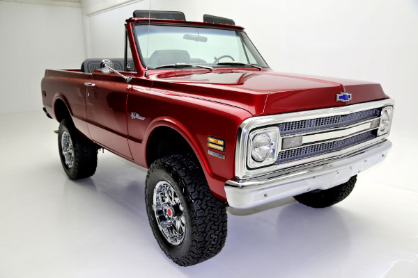 For Sale Used 1970 Chevrolet K5 Blazer Crimson Red Metallic | American Dream Machines Des Moines IA 50309