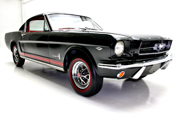 For Sale Used 1965 Ford Mustang Fastback A-code Black/red | American Dream Machines Des Moines IA 50309