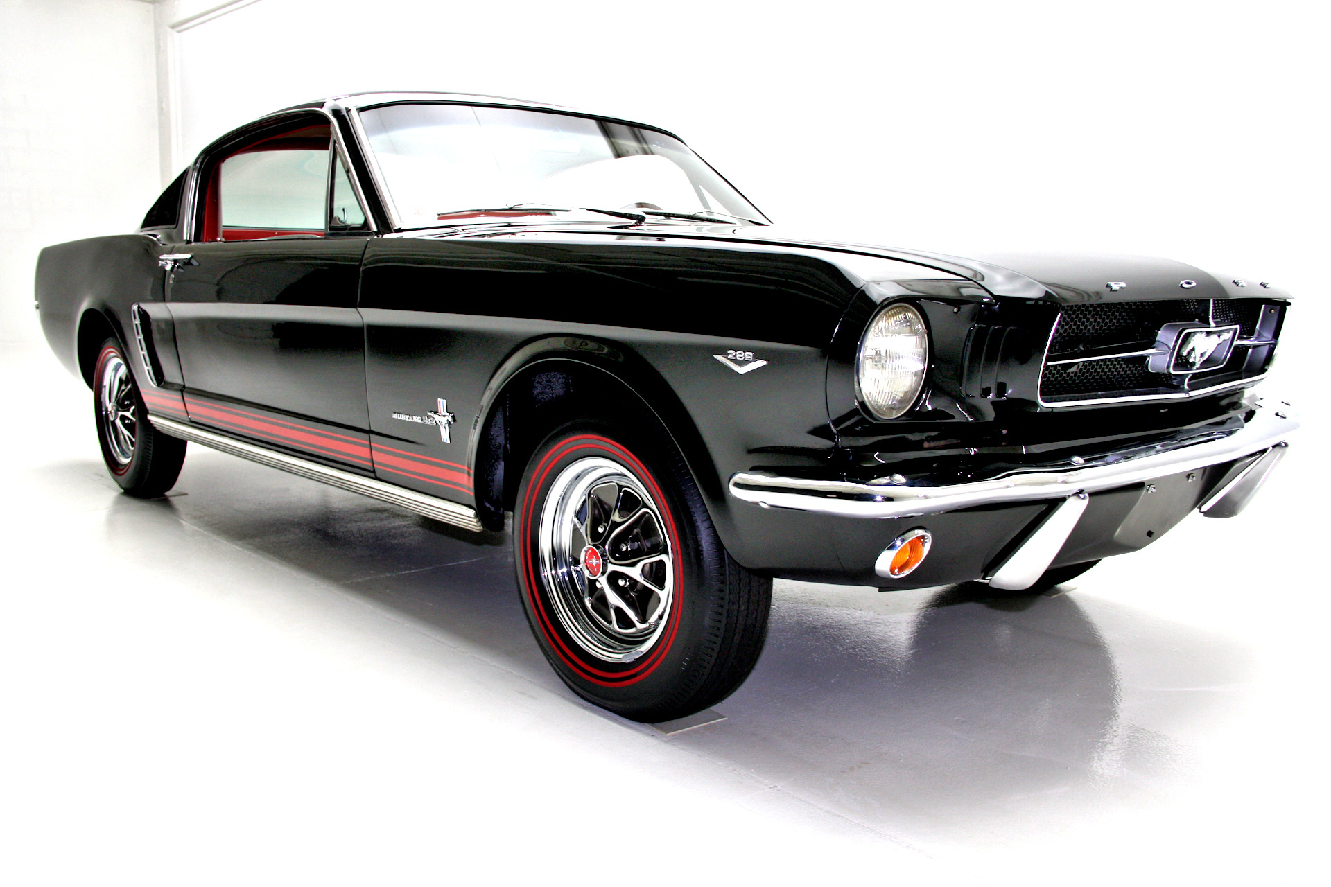 1965 Ford Mustang Fastback A Code Black Red