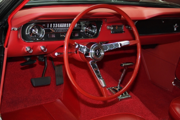 For Sale Used 1965 Ford Mustang Fastback A-code Black/red | American Dream Machines Des Moines IA 50309