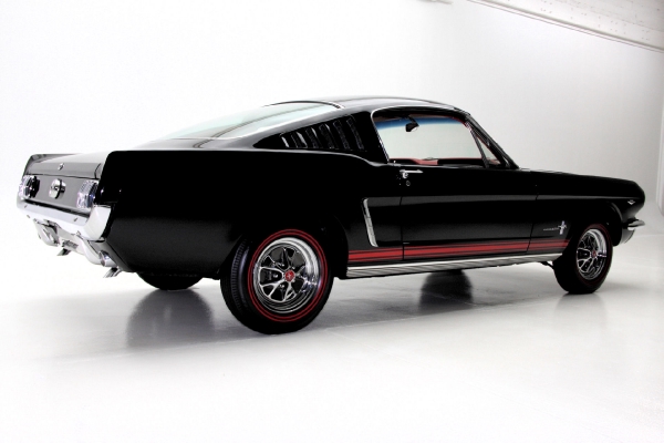 For Sale Used 1965 Ford Mustang Fastback A-code Black/red | American Dream Machines Des Moines IA 50309