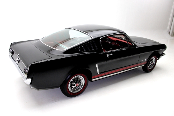 For Sale Used 1965 Ford Mustang Fastback A-code Black/red | American Dream Machines Des Moines IA 50309