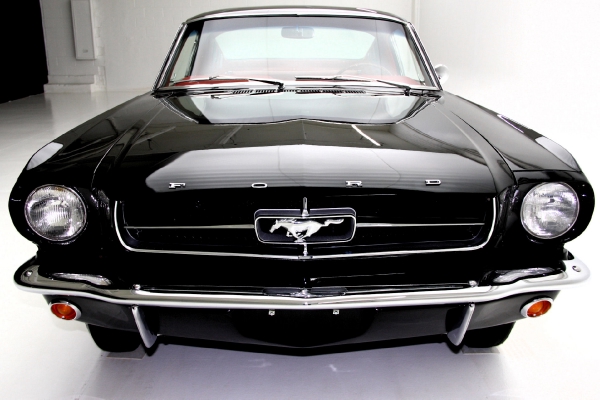 For Sale Used 1965 Ford Mustang Fastback A-code Black/red | American Dream Machines Des Moines IA 50309