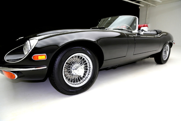 For Sale Used 1971 Jaguar E-Type Black/Red, v12, AC 4spd | American Dream Machines Des Moines IA 50309