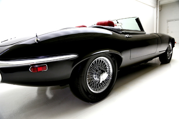 For Sale Used 1971 Jaguar E-Type Black/Red, v12, AC 4spd | American Dream Machines Des Moines IA 50309