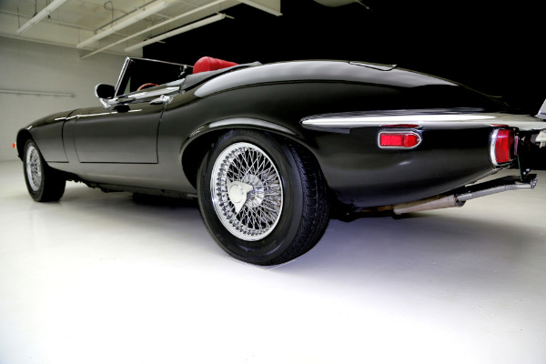 For Sale Used 1971 Jaguar E-Type Black/Red, v12, AC 4spd | American Dream Machines Des Moines IA 50309