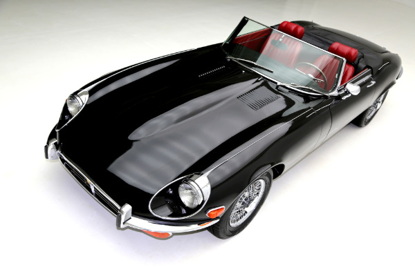 For Sale Used 1971 Jaguar E-Type Black/Red, v12, AC 4spd | American Dream Machines Des Moines IA 50309