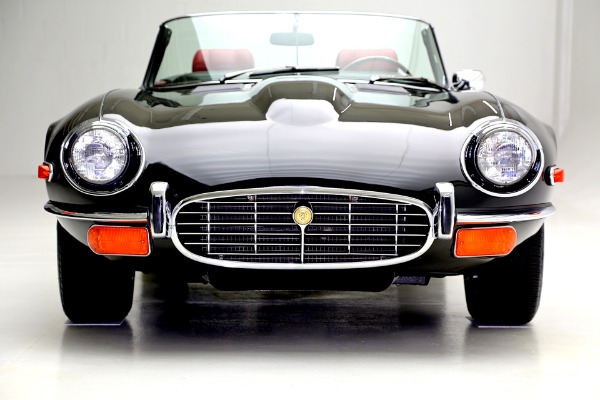 For Sale Used 1971 Jaguar E-Type Black/Red, v12, AC 4spd | American Dream Machines Des Moines IA 50309