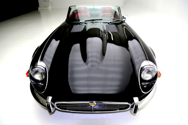 For Sale Used 1971 Jaguar E-Type Black/Red, v12, AC 4spd | American Dream Machines Des Moines IA 50309