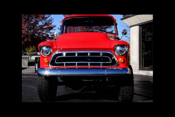 For Sale Used 1957 Chevrolet 3100 4x4 pickup 4spd big back window | American Dream Machines Des Moines IA 50309