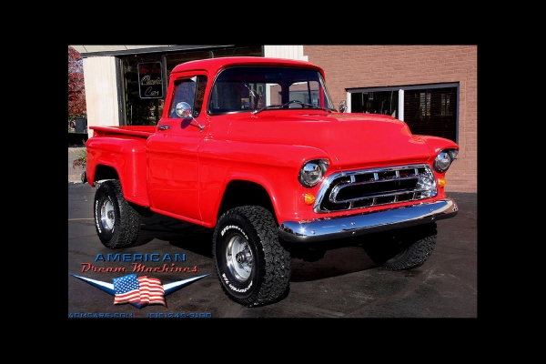 For Sale Used 1957 Chevrolet 3100 4x4 pickup 4spd big back window | American Dream Machines Des Moines IA 50309