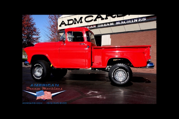 For Sale Used 1957 Chevrolet 3100 4x4 pickup 4spd big back window | American Dream Machines Des Moines IA 50309