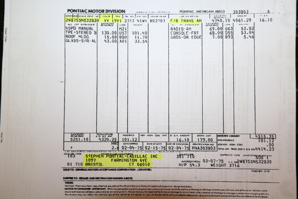 For Sale Used 1975 Pontiac Trans Am Red, Black Bucket, 400, PS, PB, | American Dream Machines Des Moines IA 50309