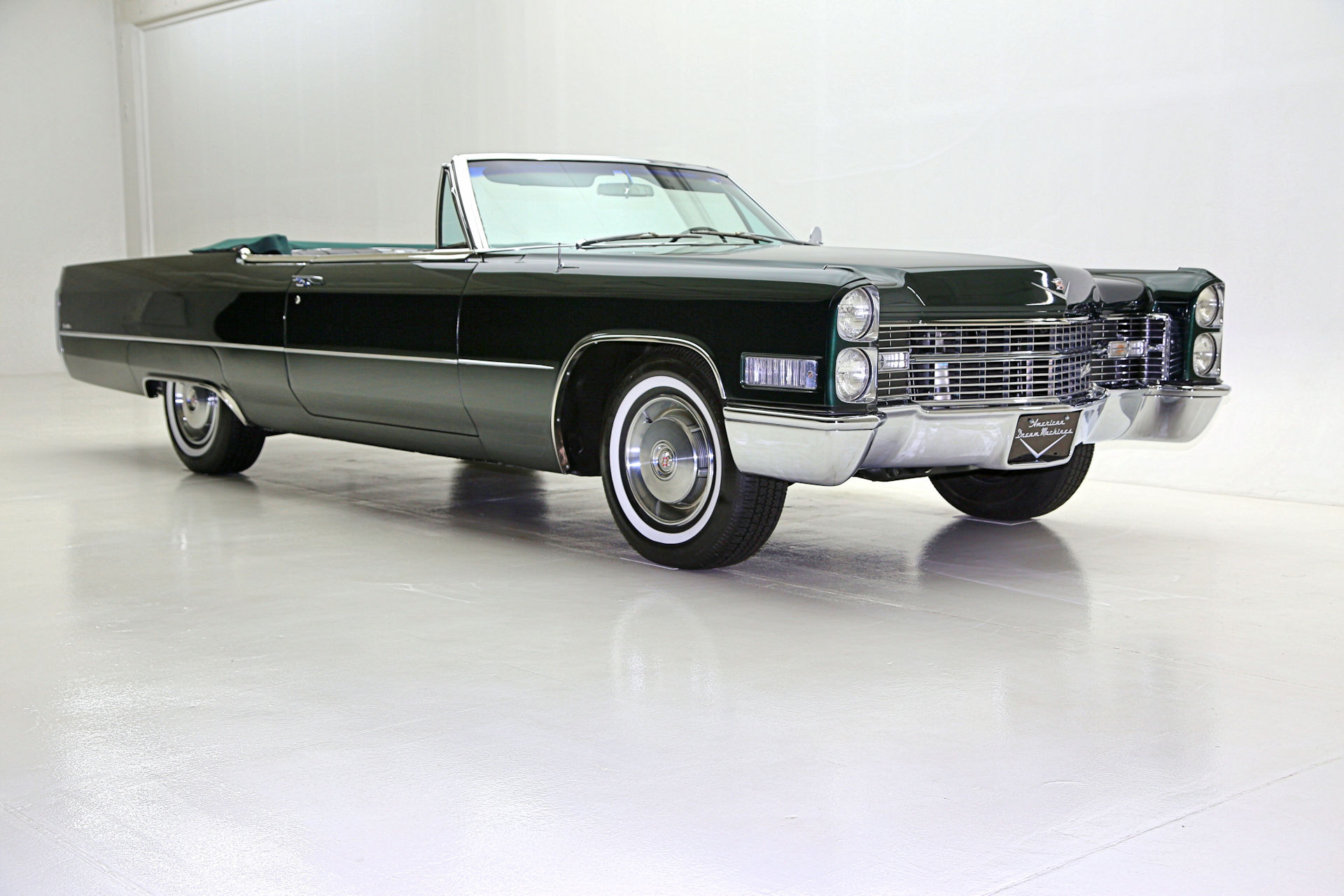 For Sale Used 1966 Cadillac Deville Convertible Dark Emerald | American Dream Machines Des Moines IA 50309