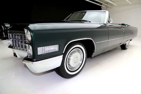 For Sale Used 1966 Cadillac Deville Convertible Dark Emerald | American Dream Machines Des Moines IA 50309