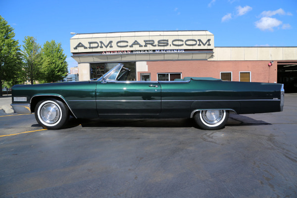 For Sale Used 1966 Cadillac Deville Convertible Dark Emerald | American Dream Machines Des Moines IA 50309