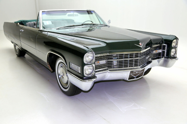 For Sale Used 1966 Cadillac Deville Convertible Dark Emerald | American Dream Machines Des Moines IA 50309