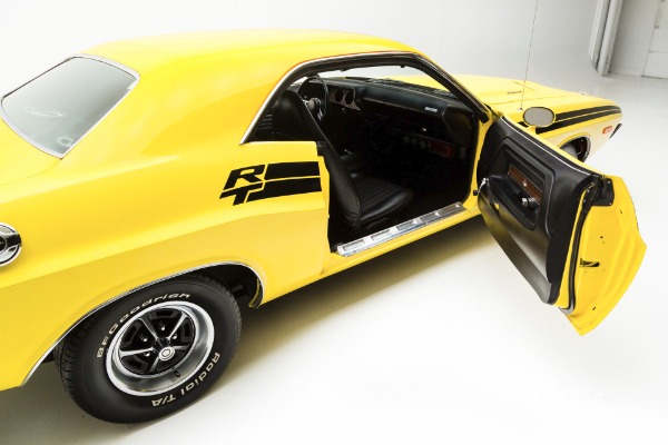 For Sale Used 1973 Dodge Challenger Lemon Twist, RT Stripes | American Dream Machines Des Moines IA 50309