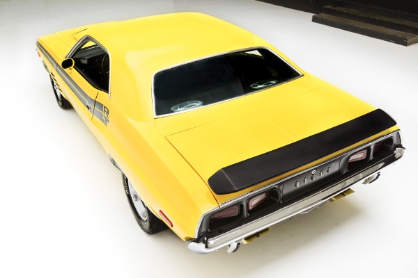 For Sale Used 1973 Dodge Challenger Lemon Twist, RT Stripes | American Dream Machines Des Moines IA 50309