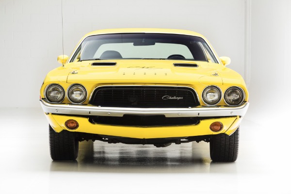 For Sale Used 1973 Dodge Challenger Lemon Twist, RT Stripes | American Dream Machines Des Moines IA 50309