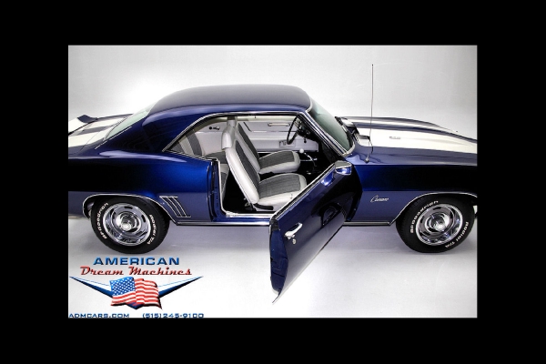 For Sale Used 1969 Chevrolet Camaro Z28, Blue X-77 DZ 302 Z28 | American Dream Machines Des Moines IA 50309