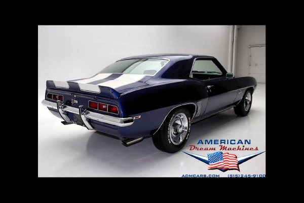 For Sale Used 1969 Chevrolet Camaro Z28, Blue X-77 DZ 302 Z28 | American Dream Machines Des Moines IA 50309