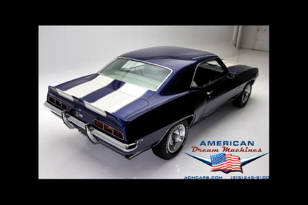 For Sale Used 1969 Chevrolet Camaro Z28, Blue X-77 DZ 302 Z28 | American Dream Machines Des Moines IA 50309